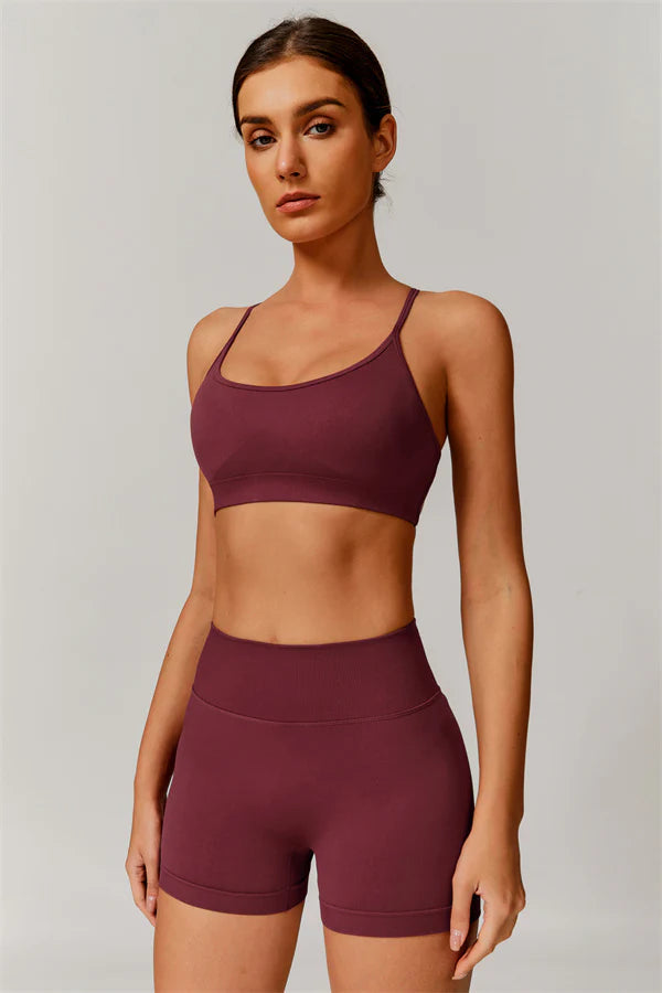 Nova Luxe Sports Bra - Burgundy