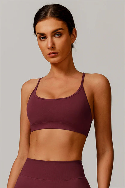 Nova Luxe Sports Bra - Burgundy