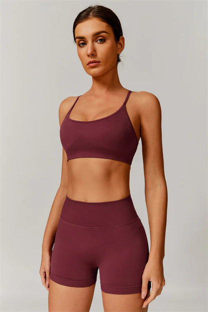 Nova Luxe Sports Bra - Burgundy