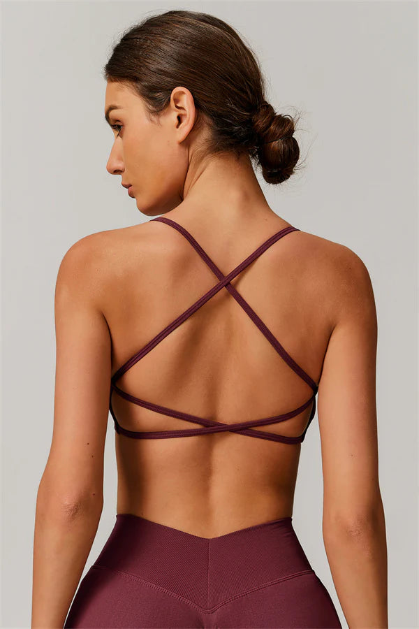 Nova Luxe Sports Bra - Burgundy