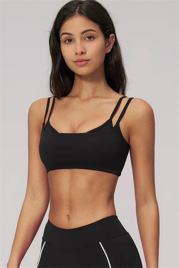 Clarity Dual Strap Sports Bra - Svart
