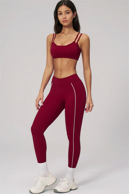 Clarity Dual Strap Sports Bra - Burgundy